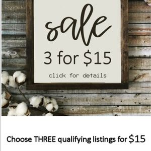 Choose Any 3 Kids Items for $15